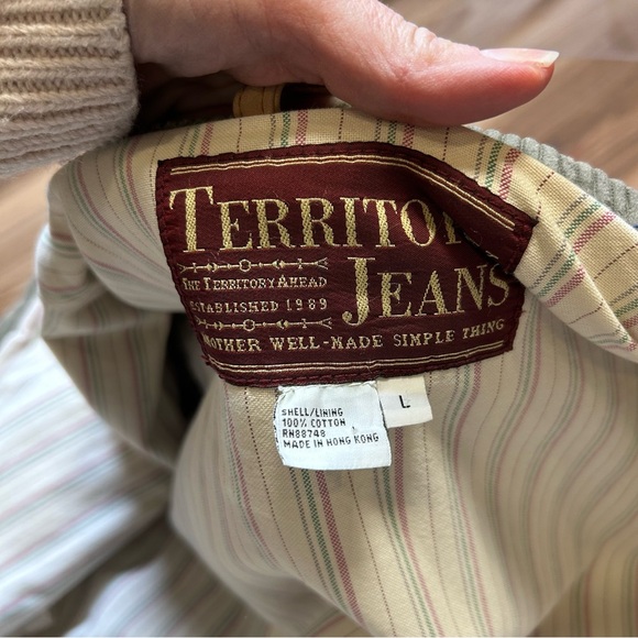 Vintage Territory Ahead men’s blanket lined Jean jacket corduroy collar large - Picture 4 of 7